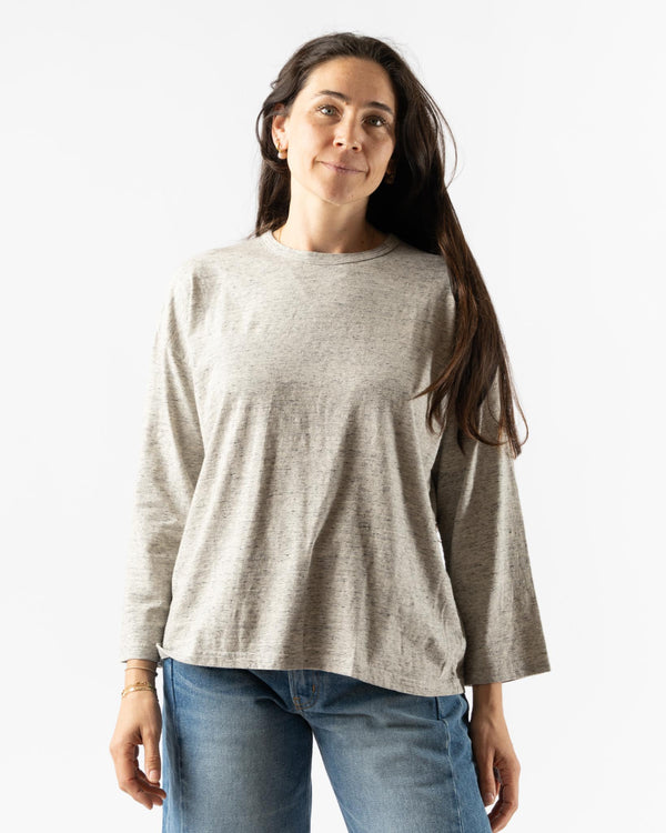 Ichi Antiquités Knit Cotton Pullover in Gray