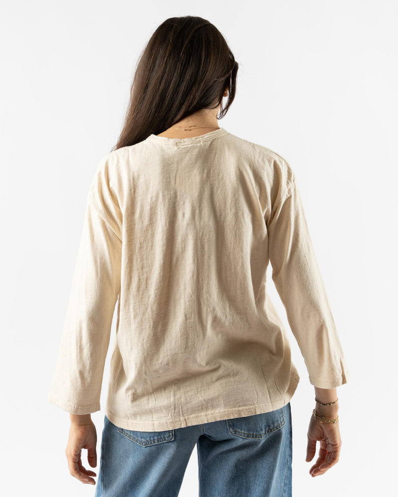 Ichi Antiquités Knit Cotton Pullover in Natural