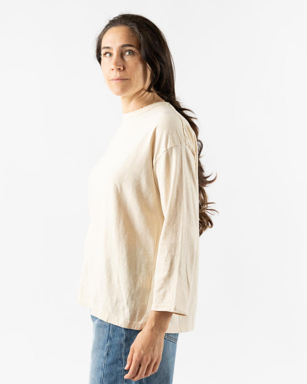 Ichi Antiquités Knit Cotton Pullover in Natural