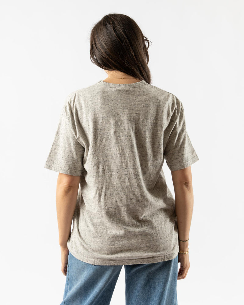 Ichi Antiquités Knit Cotton T-Shirt in Gray