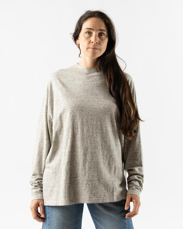 Ichi Antiquités Loose Cotton Pullover in Gray