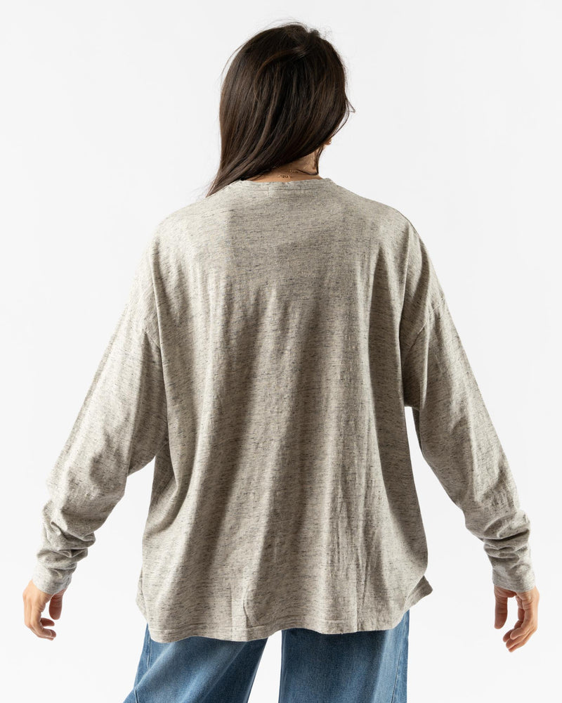 Ichi Antiquités Loose Cotton Pullover in Gray