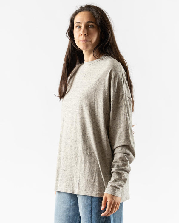 Ichi Antiquités Loose Cotton Pullover in Gray