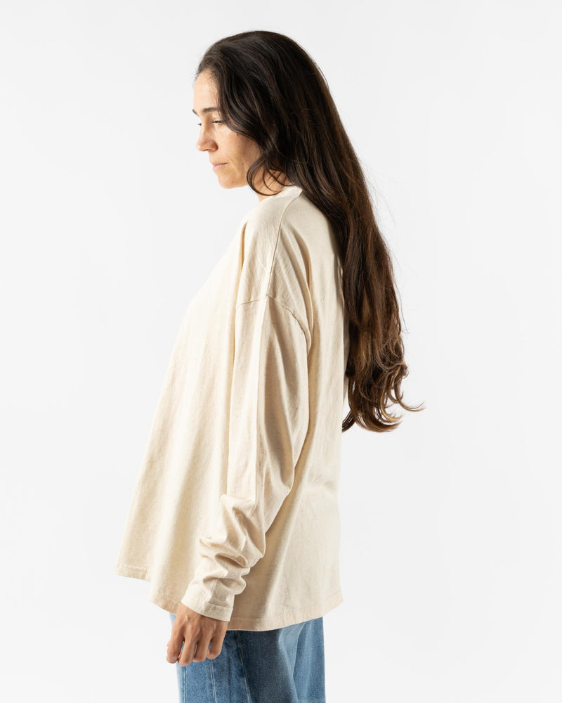 Ichi Antiquités Loose Cotton Pullover in Natural