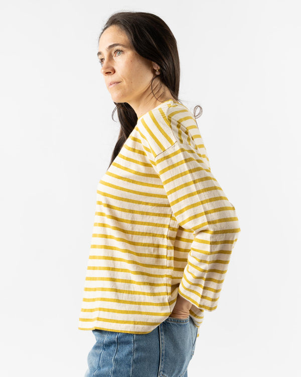 Ichi Antiquités Striped Pullover in Natural/Mustard