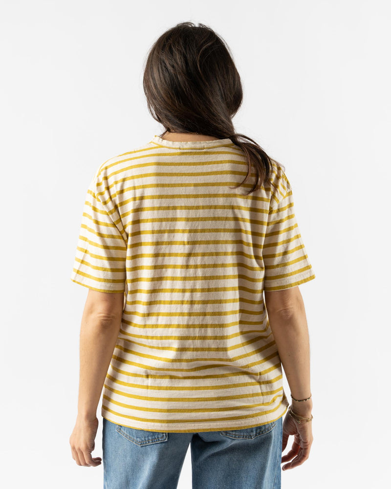 Ichi Antiquités Striped T-Shirt in Natural/Mustard