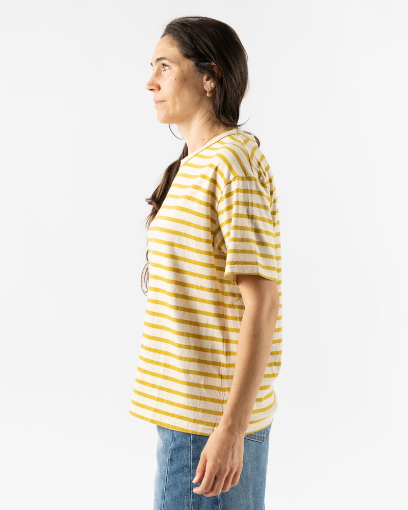 Ichi Antiquités Striped T-Shirt in Natural/Mustard