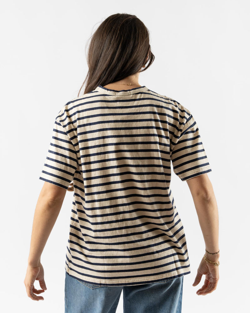 Ichi Antiquités Striped T-Shirt in Natural/Navy