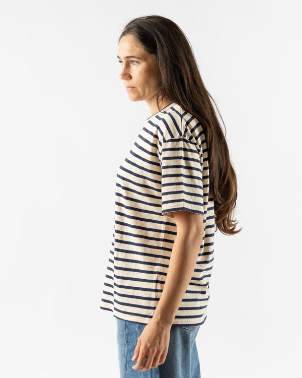 Ichi Antiquités Striped T-Shirt in Natural/Navy