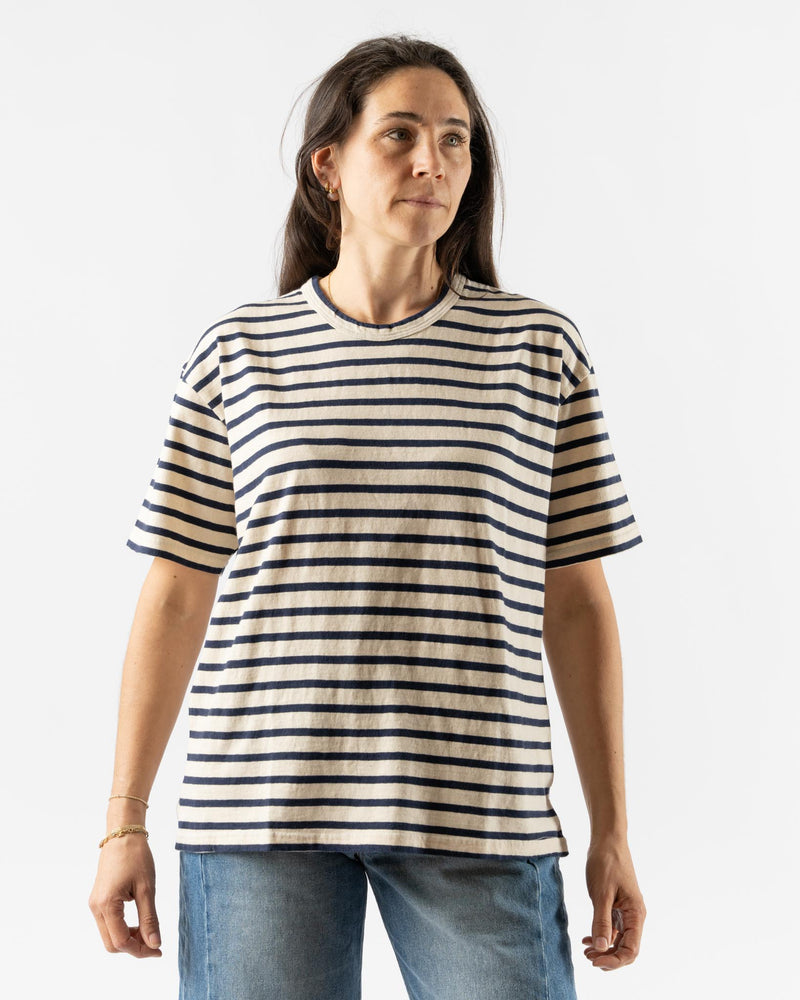 Ichi Antiquités Striped T-Shirt in Natural/Navy