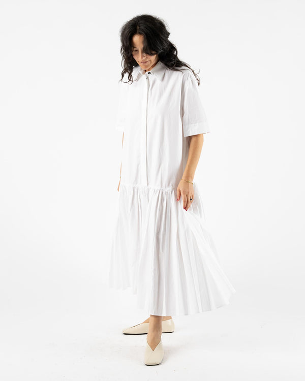 Jil Sander Plus Dress 24 in Optic White