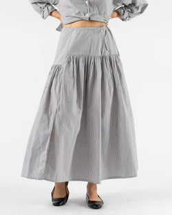 Pre-Owned: Chelsea Mak Garden Skirt in Skirting Stripe