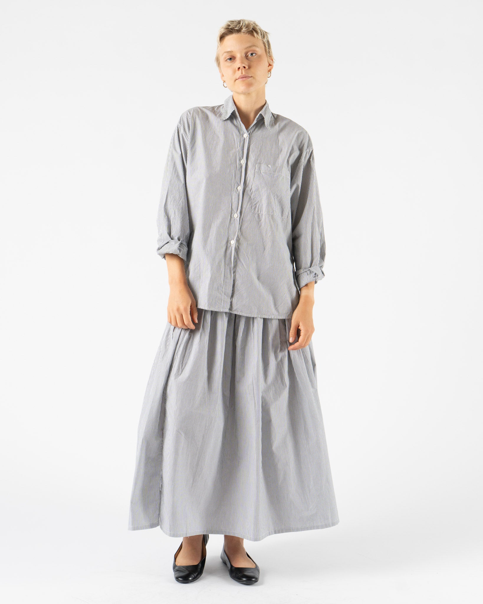 Pre-Owned: Chelsea Mak Garden Skirt in Skirting Stripe
