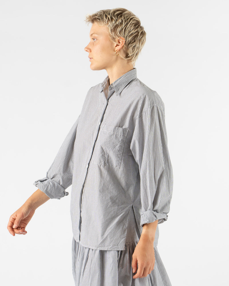 Pre-Owned: Chelsea Mak Tomo Shirt in Skirting Stripe
