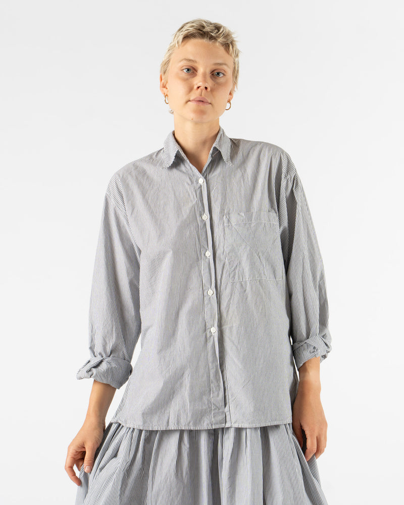 Pre-Owned: Chelsea Mak Tomo Shirt in Skirting Stripe