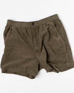 Pre-Owned: Alex Mill Pull on Short in Fine Whale Corduroy Military Olive