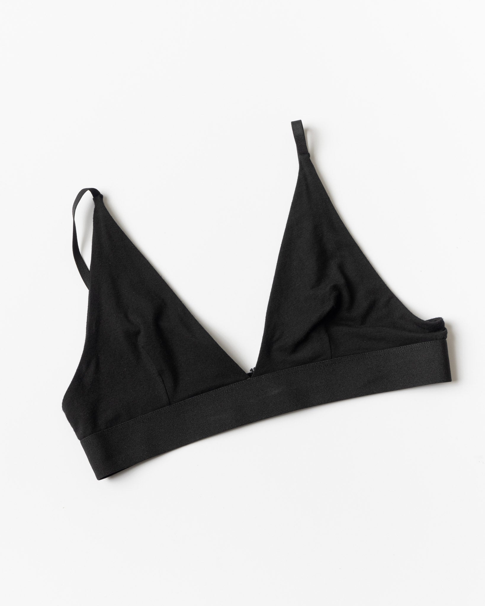 Baserange Triangle Bra in Black Jersey