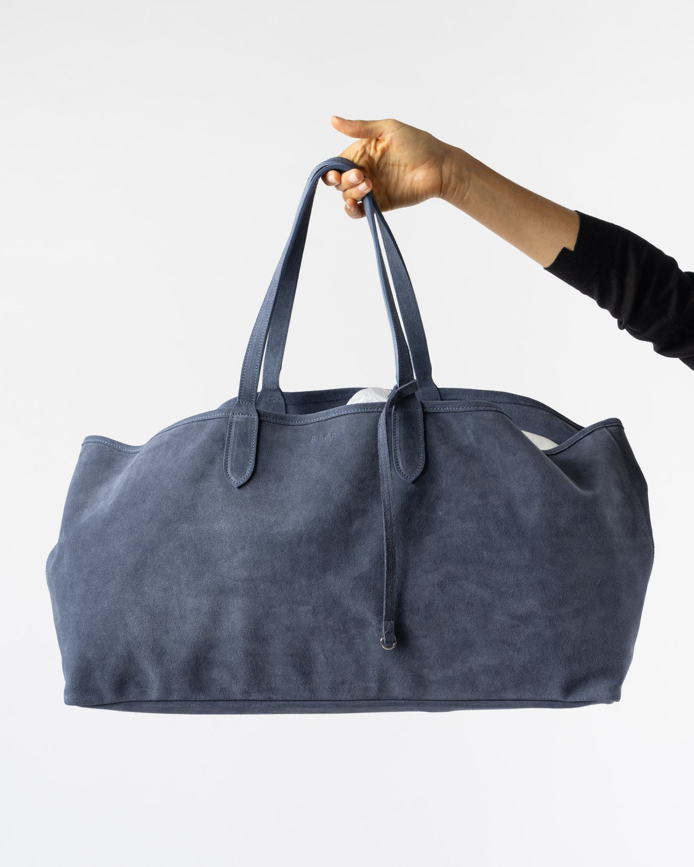 Pien Studios Polo Tote in Navy Suede