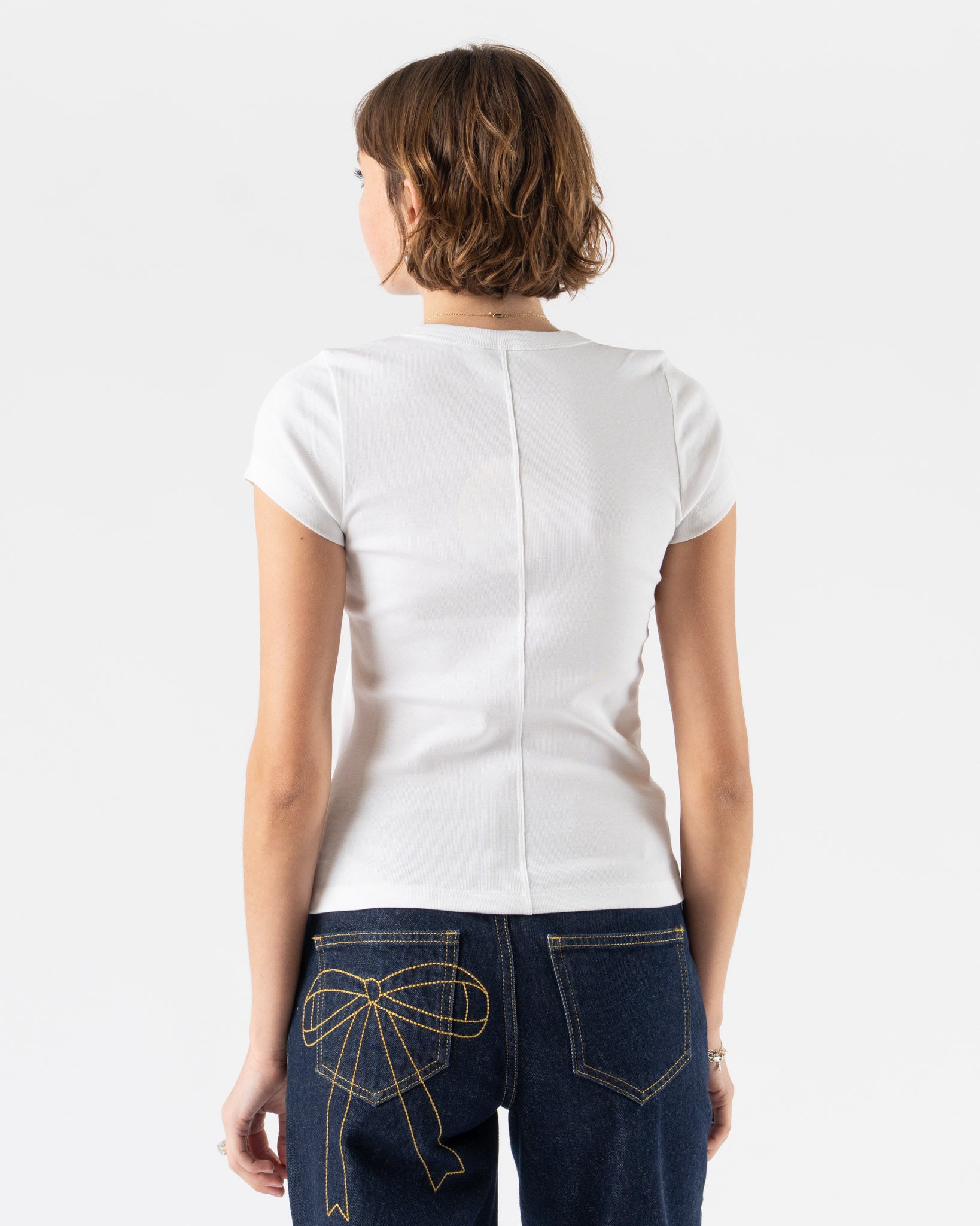 FLORE FLORE Jill Baby Tee in White