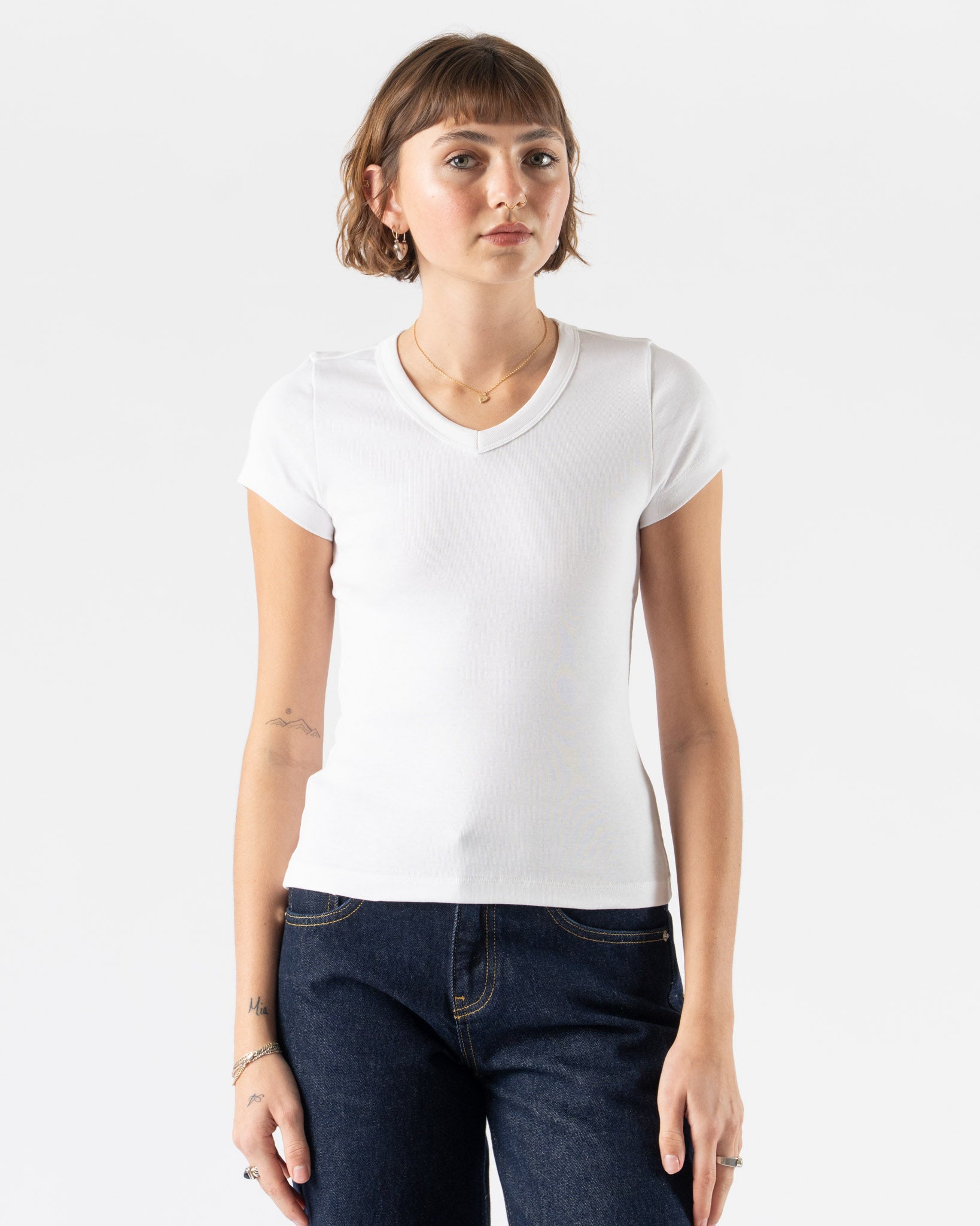 FLORE FLORE Jill Baby Tee in White