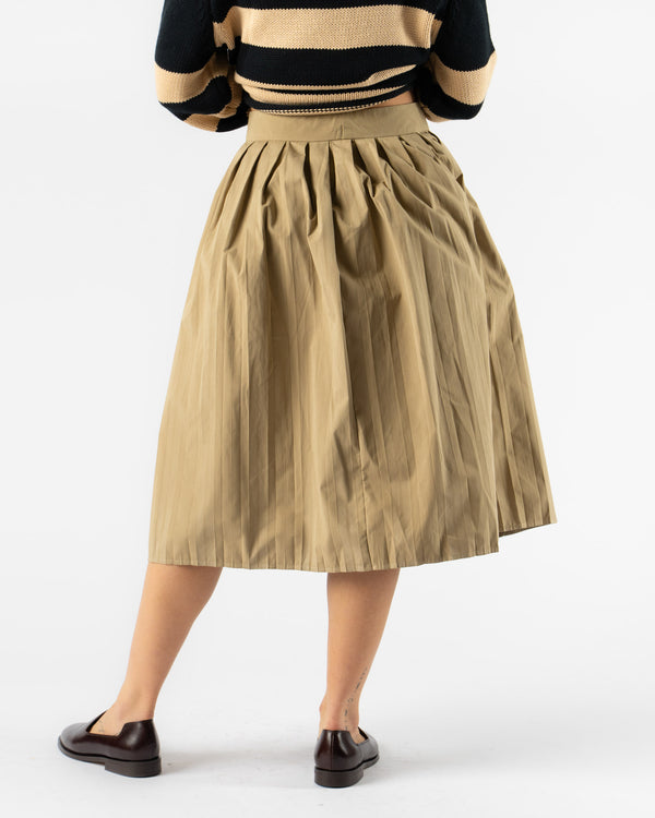 Carter Young Jolie Pleated Skirt in Light Khaki