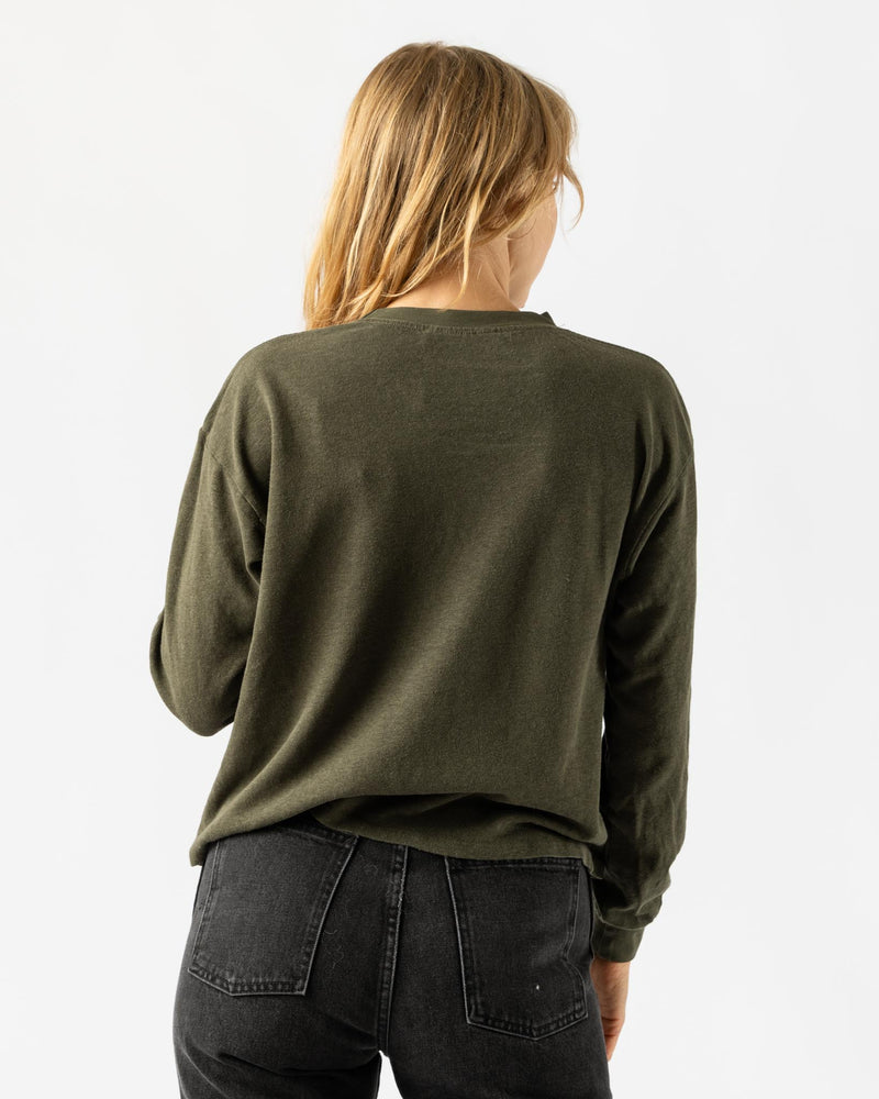 Jungmaven Cropped Longsleeve in Olive Green