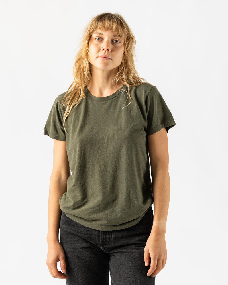 Jungmaven Lorel Tee in Olive Green