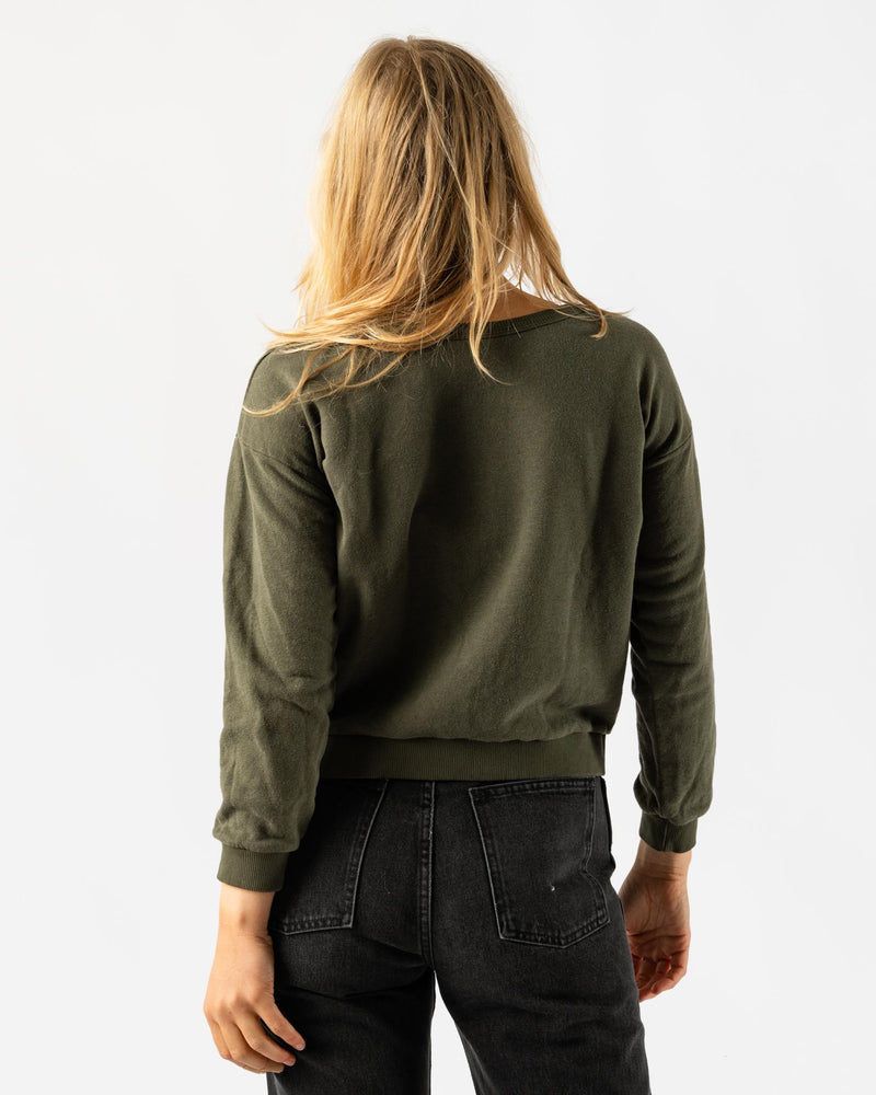 Jungmaven Alpine Raglan Sweatshirt in Olive Green