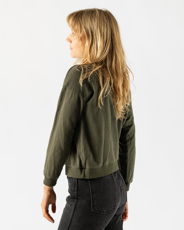 Jungmaven Alpine Raglan Sweatshirt in Olive Green