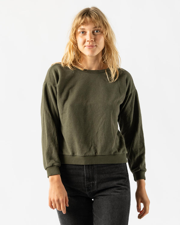 Jungmaven Alpine Raglan Sweatshirt in Olive Green