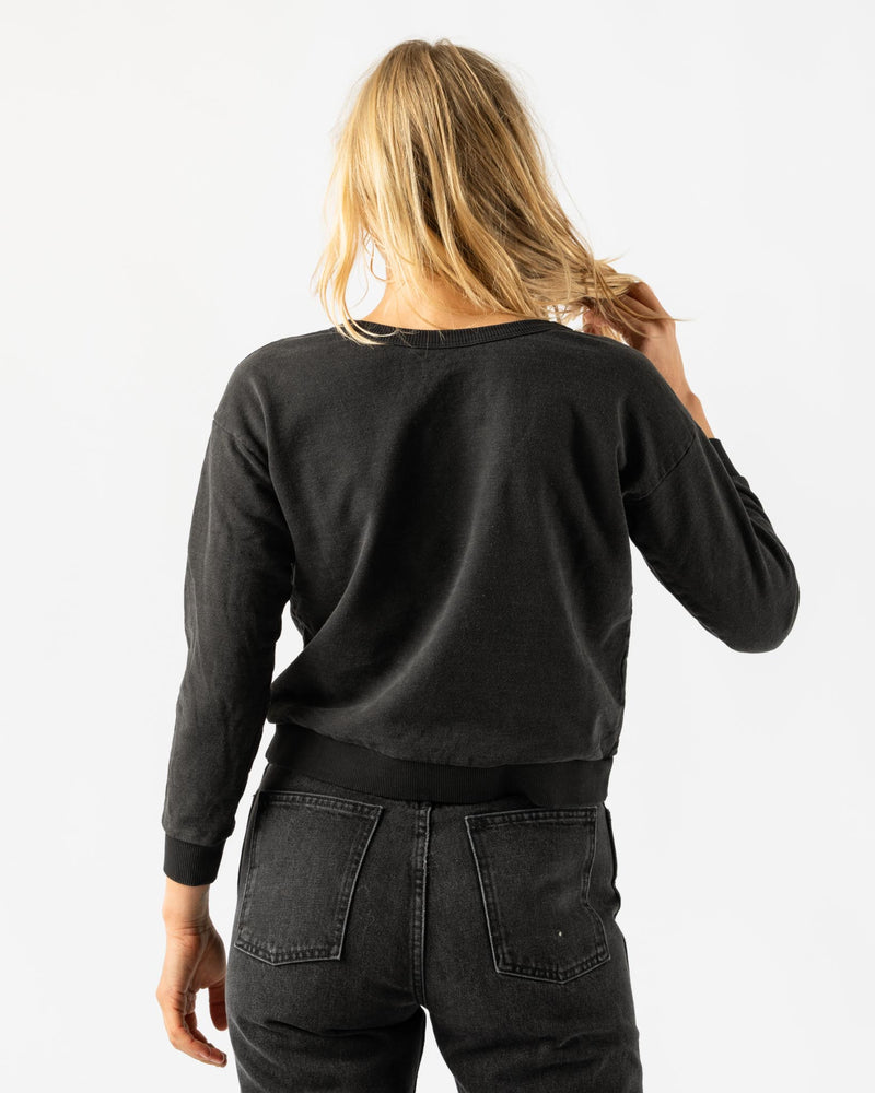 Jungmaven Laguna Cropped Sweatshirt in Black