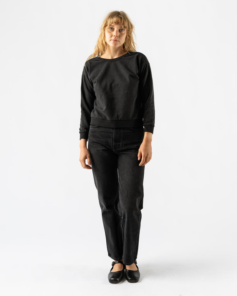 Jungmaven Laguna Cropped Sweatshirt in Black