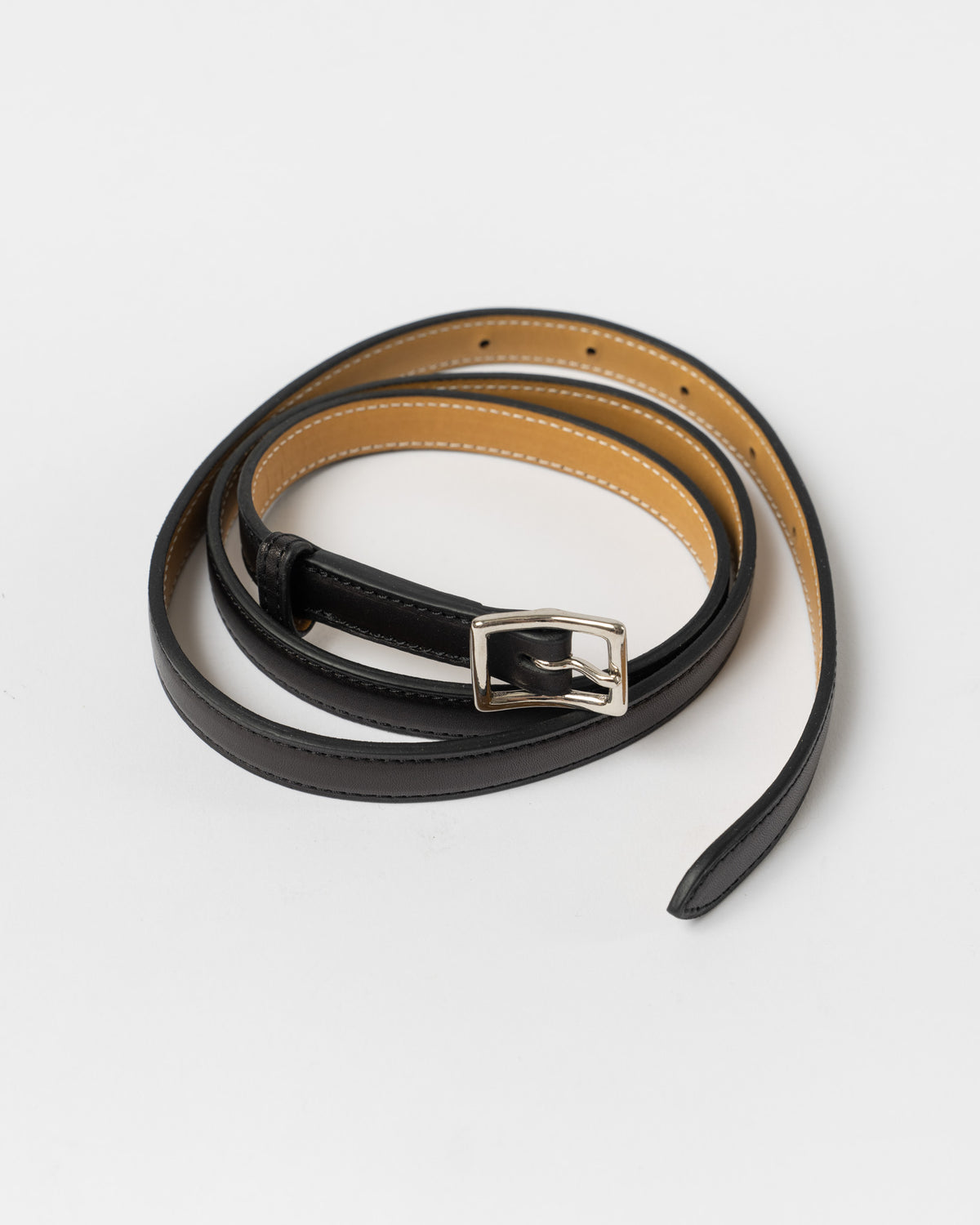 Kaptain Sunshine Leather Belt in Black
