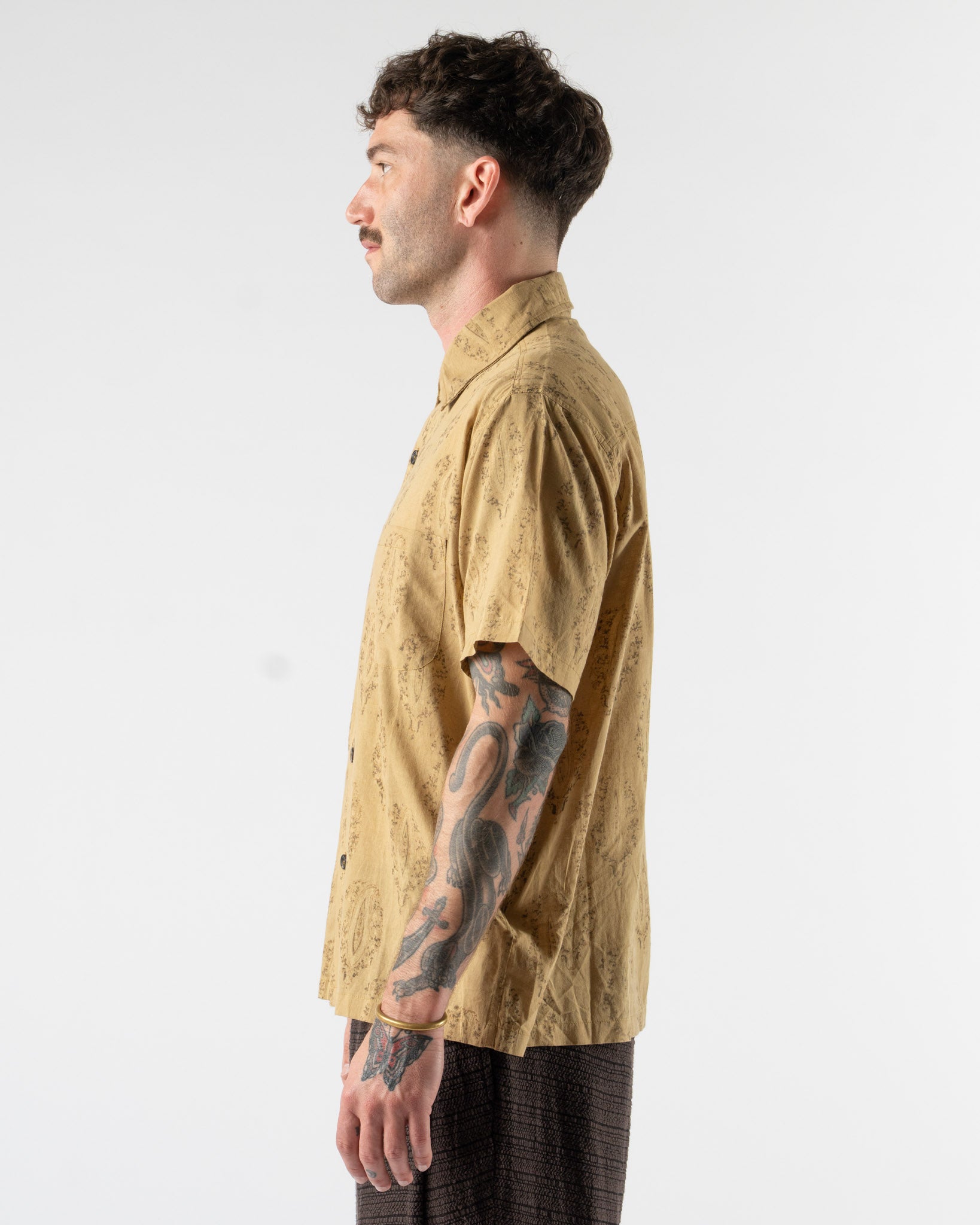 Kartik Research Camp Shirt in Mustard