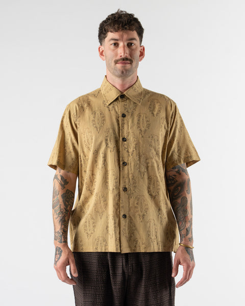 Kartik Research Camp Shirt in Mustard Curated at Jake and Jones