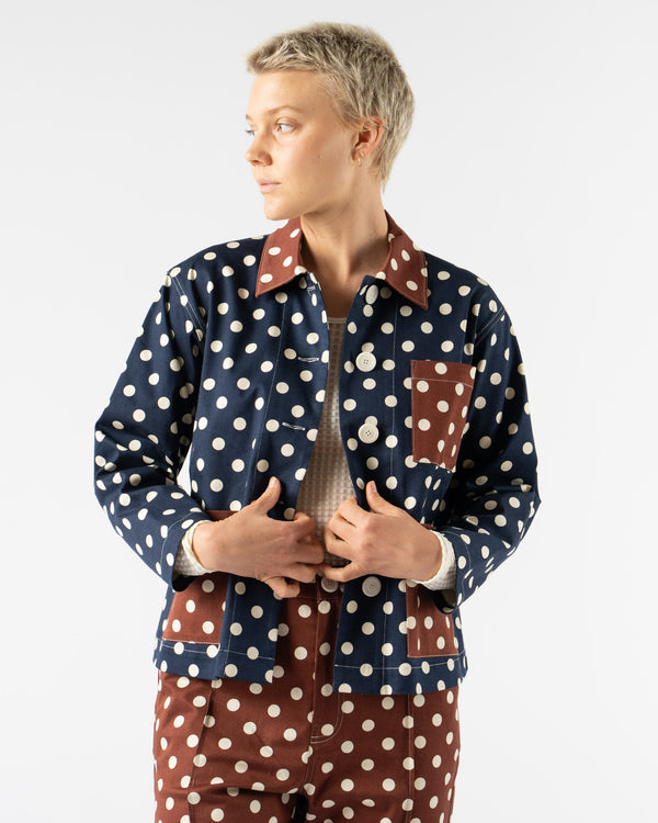 KasMaria Cotton Twill Polka Dot Jacket