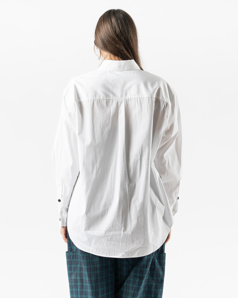 KasMaria Oversized Shirt with Pleat Detail at Sleeve Cap