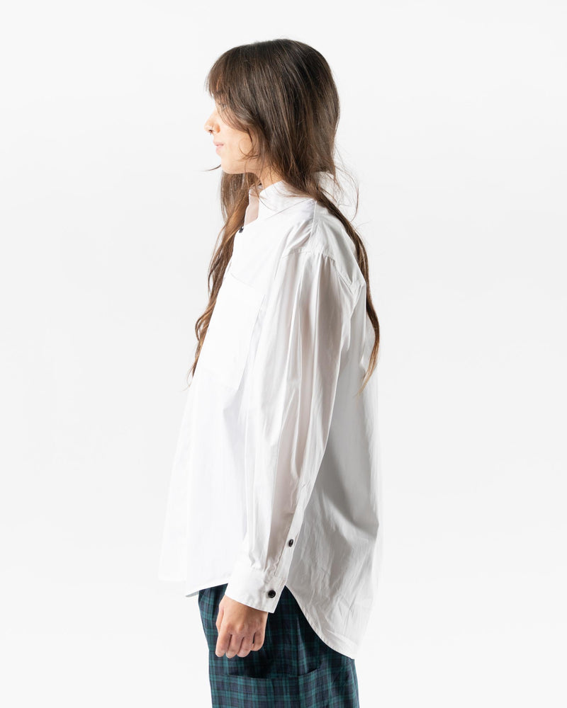 KasMaria Oversized Shirt with Pleat Detail at Sleeve Cap