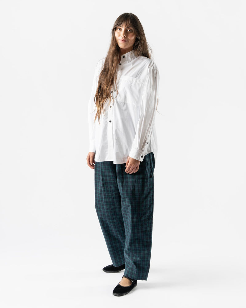 KasMaria Oversized Shirt with Pleat Detail at Sleeve Cap