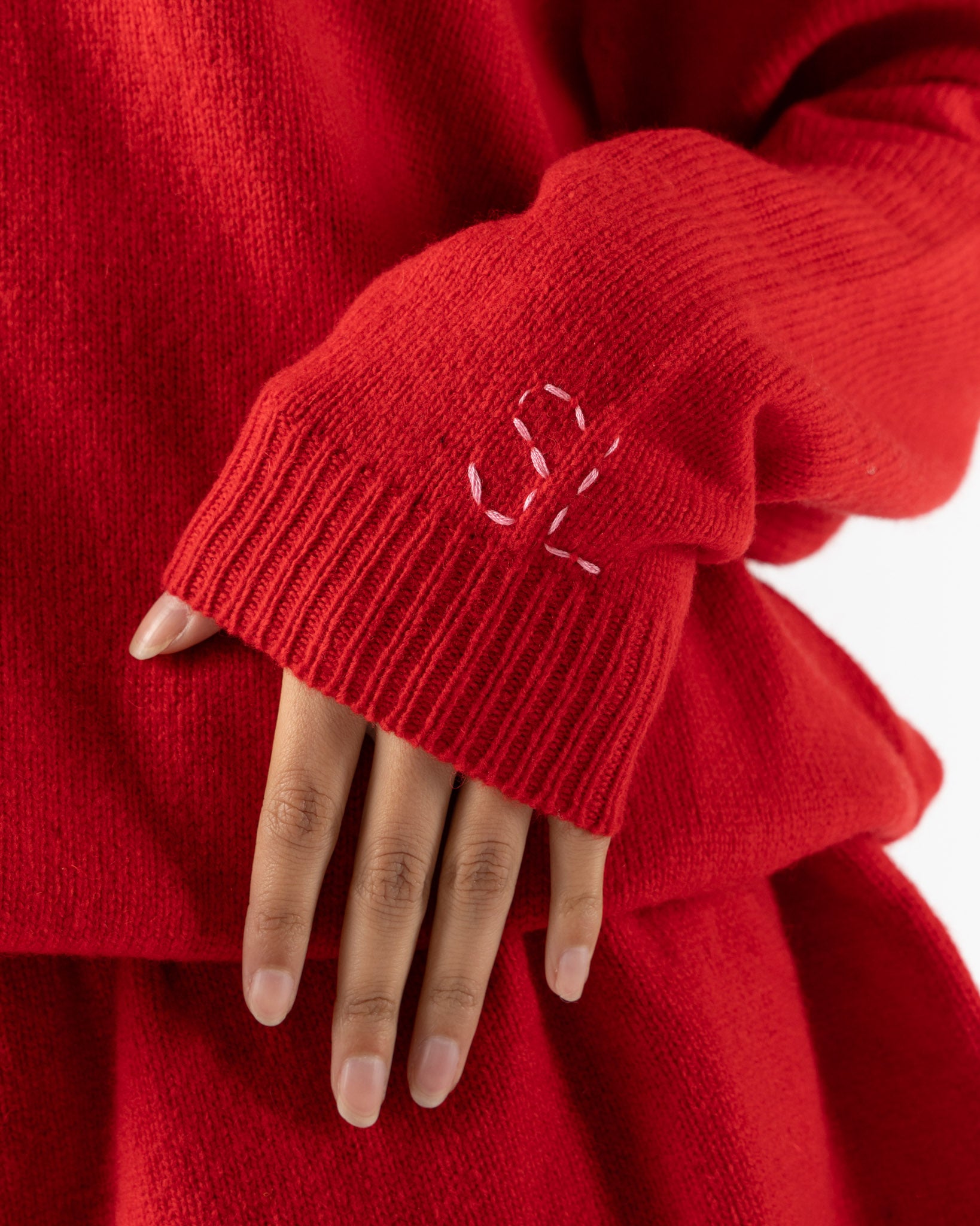 Sandy Liang Kazia Knit Dress in Red