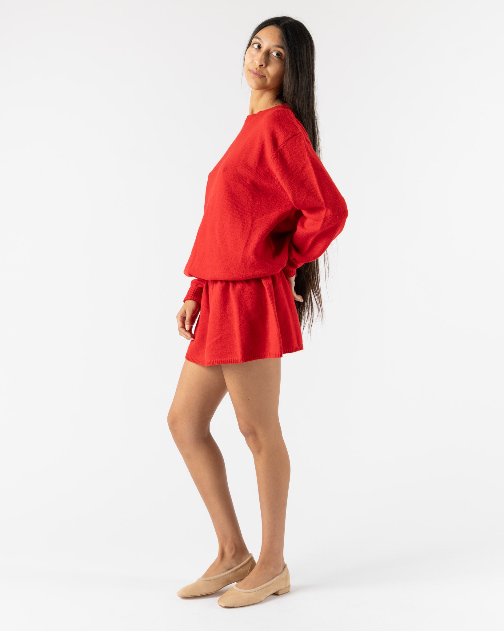 Sandy Liang Kazia Knit Dress in Red