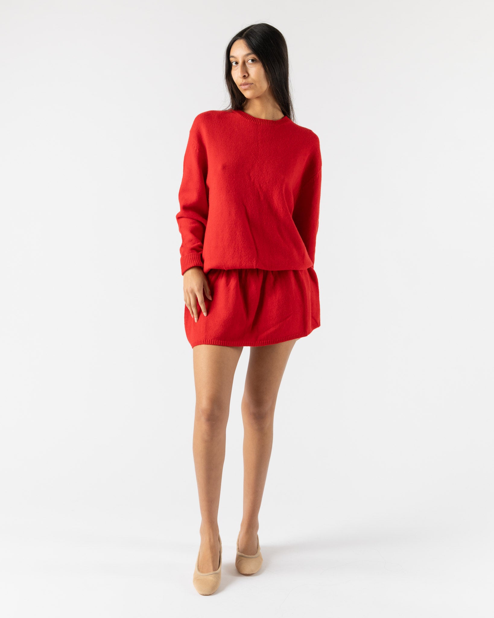 Sandy Liang Kazia Knit Dress in Red