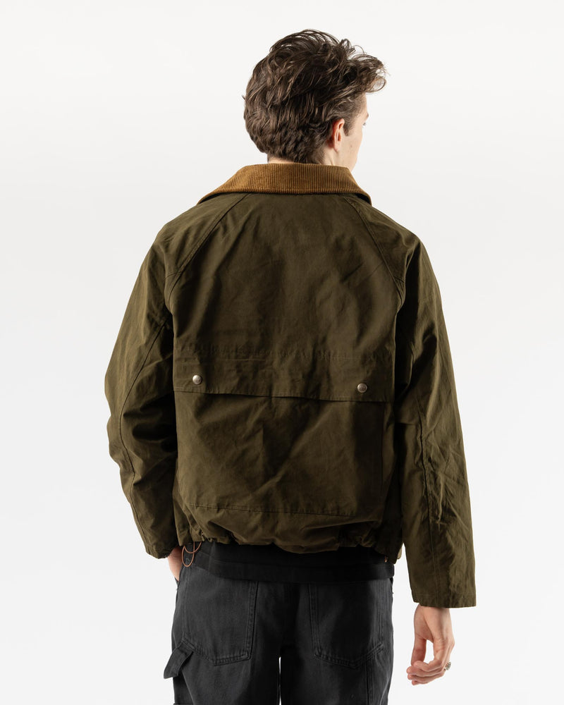 Knickerbocker Bay Waxed Cotton & Nylon Jacket in Olive