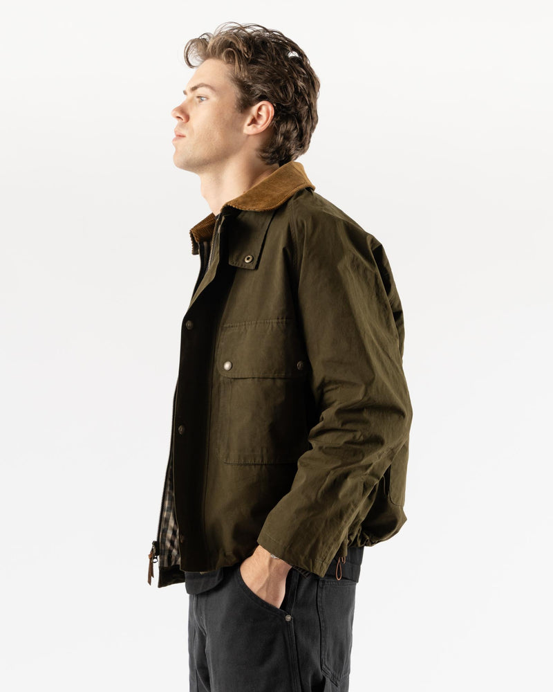 Knickerbocker Bay Waxed Cotton & Nylon Jacket in Olive