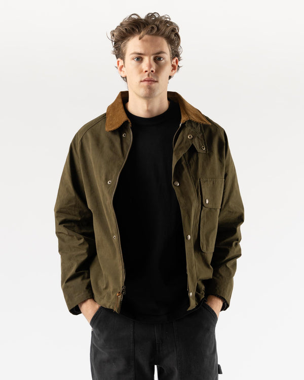 Knickerbocker Bay Waxed Cotton & Nylon Jacket in Olive