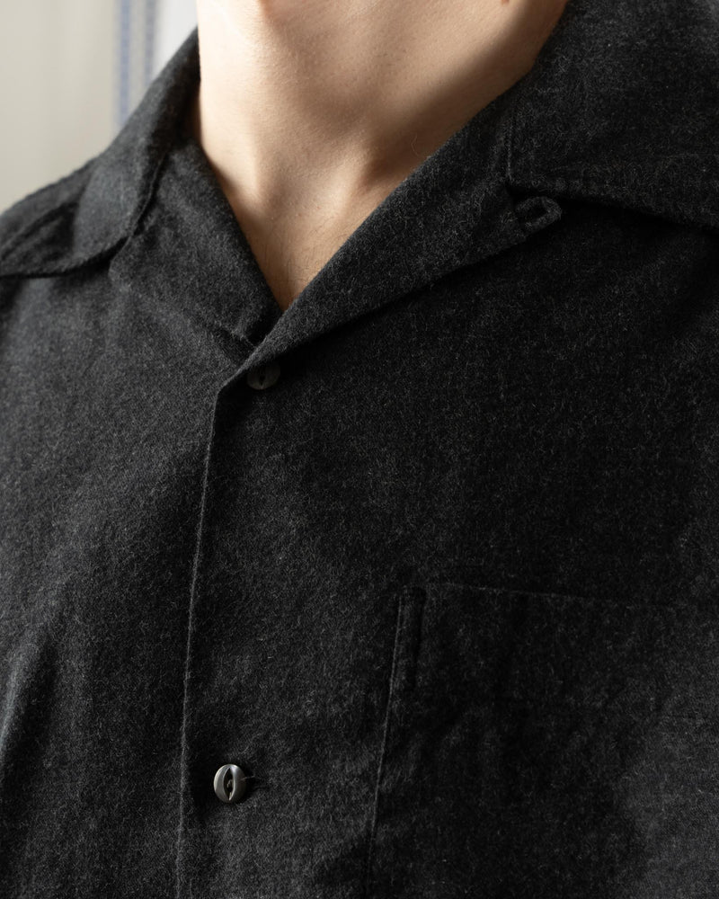 Knickerbocker Hills Cotton & Cashmere Shirt in Charcoal