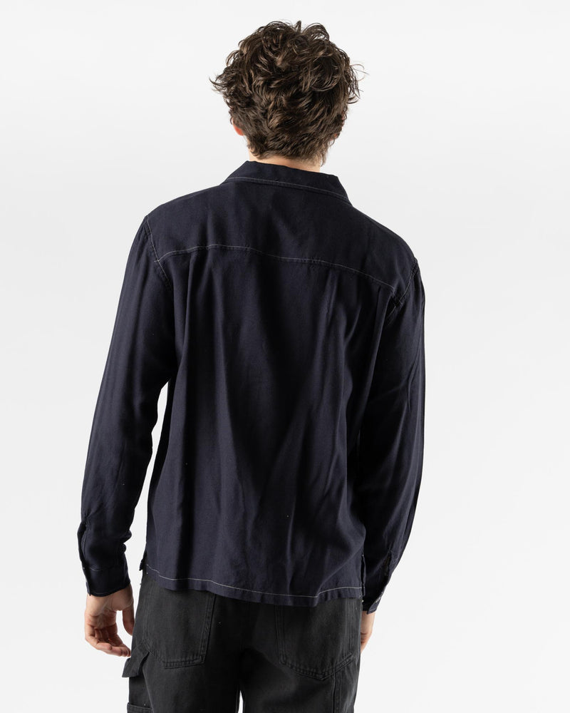 Knickerbocker Murray Modal & Merino Shirt in Dark Navy