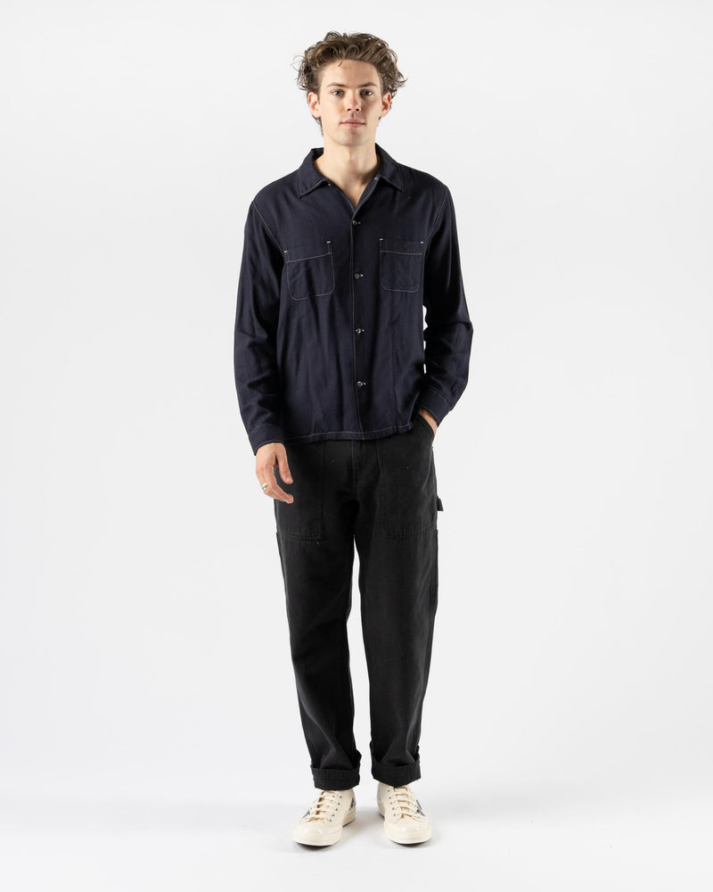 Knickerbocker Murray Modal & Merino Shirt in Dark Navy