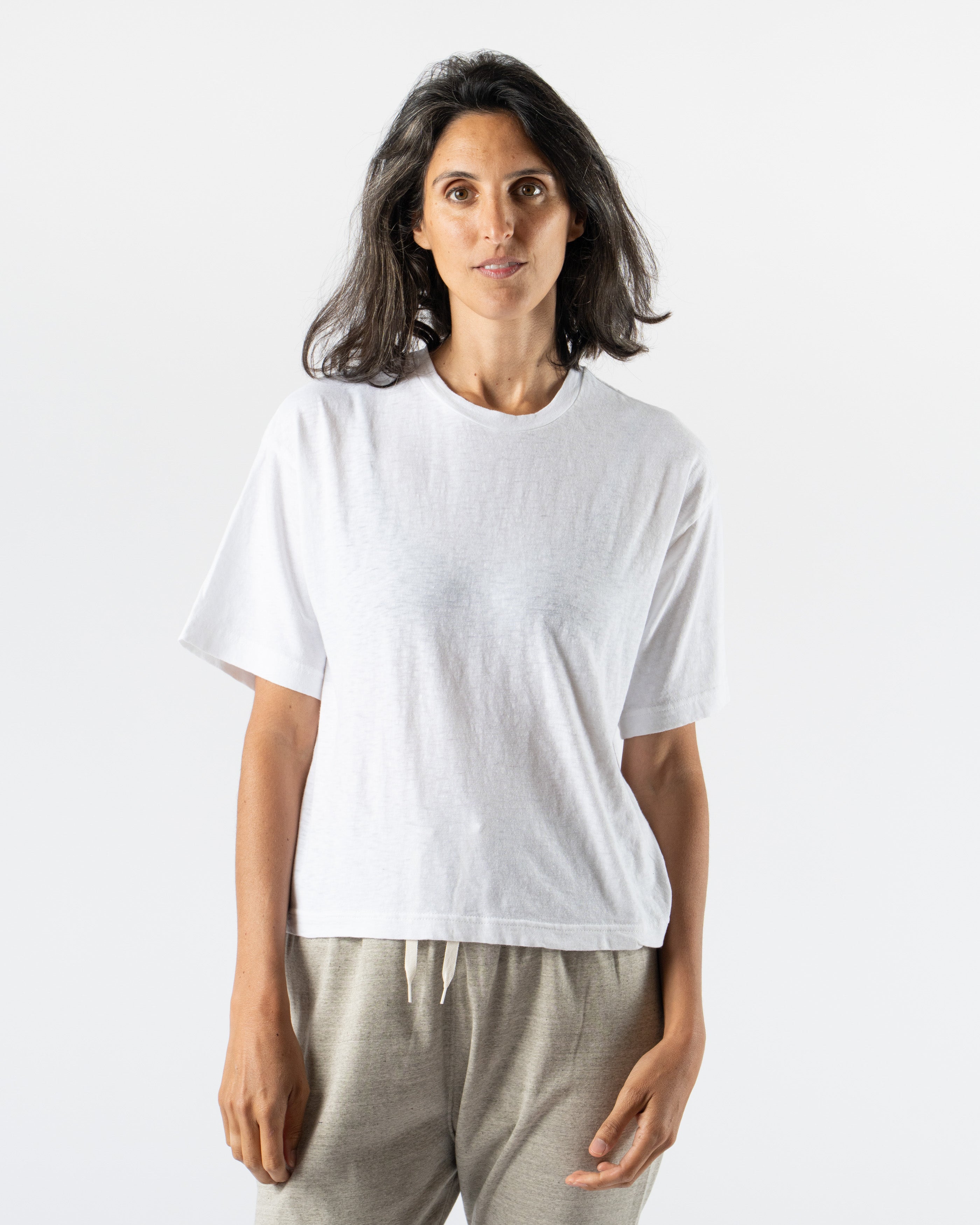 Ichi Antiquités Knit Organic T-Shirt in White
