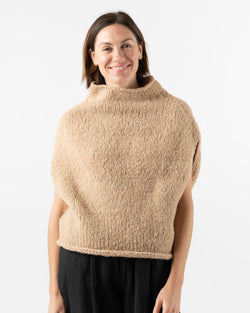 Lauren Manoogian Handknit Shoulder Shell in Camel